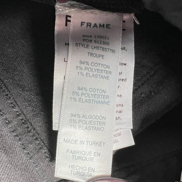 NWT FRAME Denim Le High Straight-Leg Band Studded Jeans-Troupe High-Rise Size 24 - Picture 15 of 16